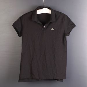 Women's Black Lacoste Polo, Size 42 Large